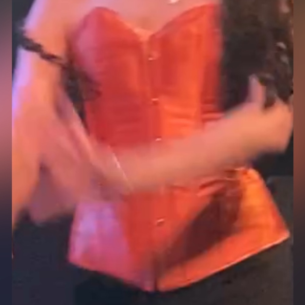 HOT orange corset